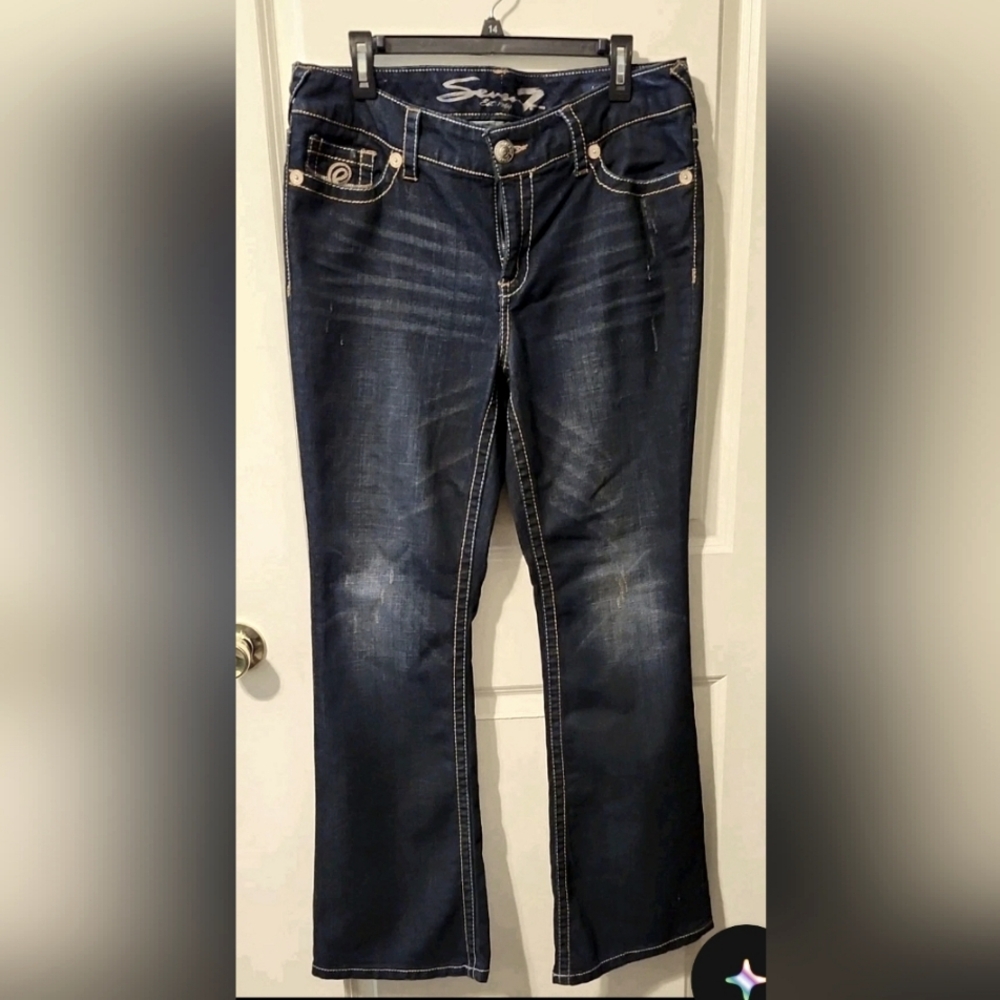Seven 7 Premium Denim Jeans Low Rise Boot Cut Sz 14 NWOT
